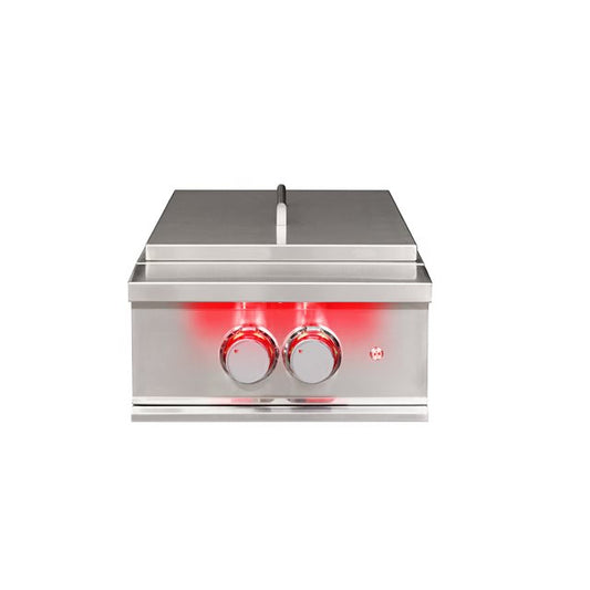 High-performance TrueFlame Power Burner with a removable wok grate, designed for outdoor cooking.