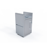 Le Griddle GFCART40 cart from the side, 34 inches high and 17-1/4 inches deep