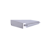 Le Griddle OMLLID75 stainless steel lid for 75 Series griddles, shown closed with the handle fitted