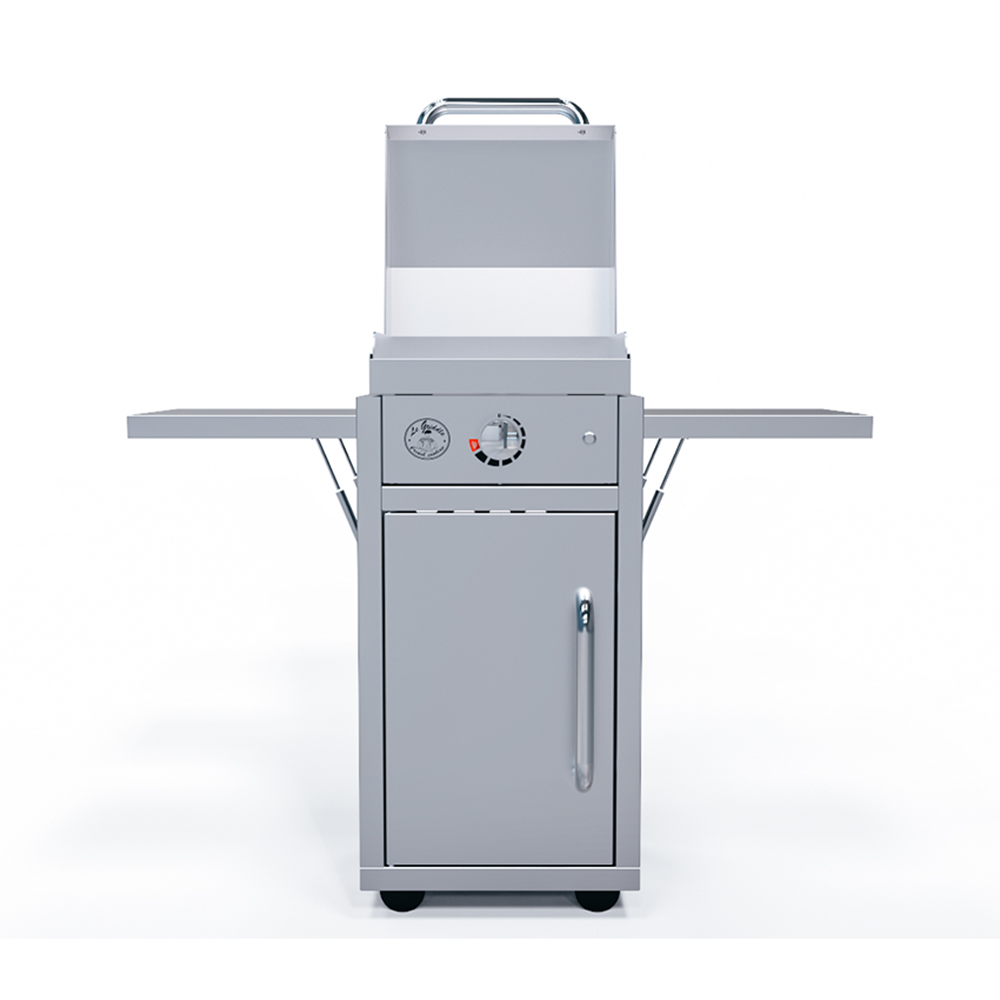 Le Griddle GFCART40 cart carrying a 40 Series griddle and stainless lid, both sold separately