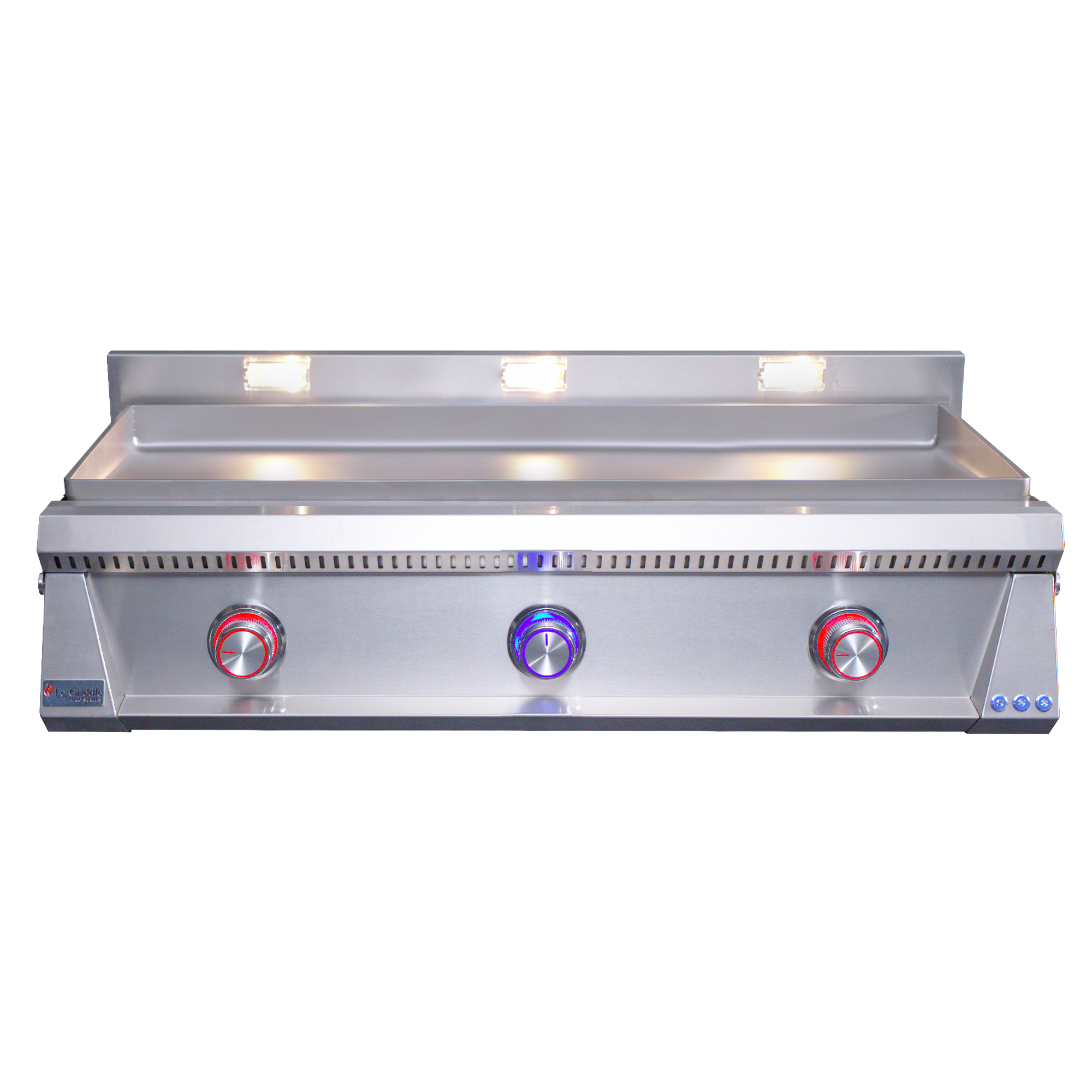 Le Griddle Pro Series 105 OML105P6, three U-shape stainless burners for 27,000 BTU