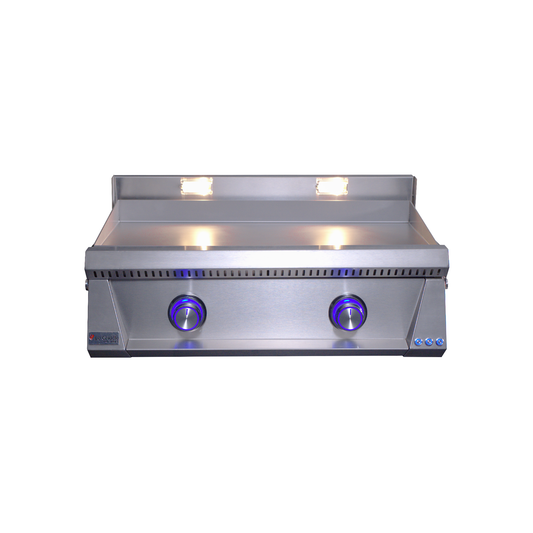 Le Griddle Pro Series 75 built-in gas griddle, model OML75P3, in 304 stainless steel