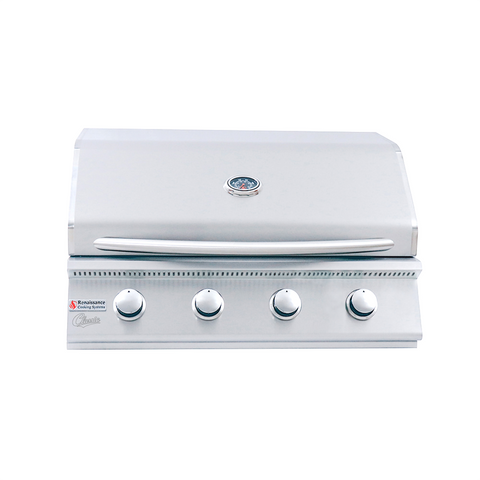 RCS Classic 32" Built-In Gas Grill - 4 Burners, 48,000 BTUs, 710 Sq In, Stainless Steel