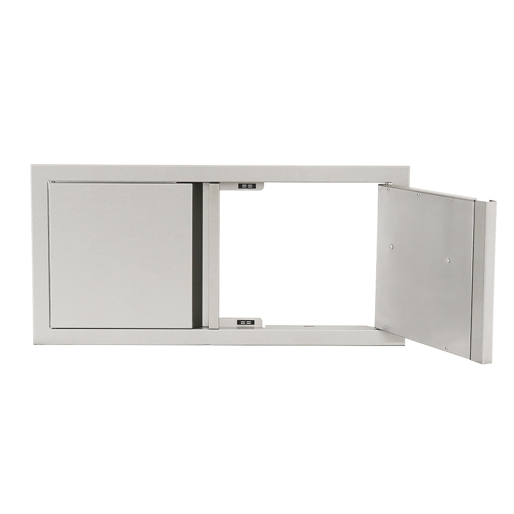RCS Valiant 33-inch by 16-inch low profile double door with soft-close hinges, alternate view VDD3SC