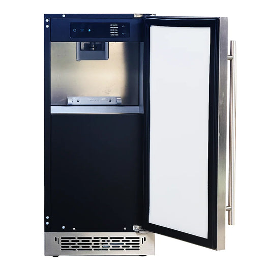 RCS Nugget Ice Maker - Stainless - 26 lb Capacity - 55 lb Production - UL Rated - Reversible Door