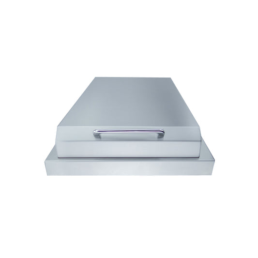 RCS Cutlass Single Side Burner featuring a durable stainless steel lid and push and turn ignition for convenient grilling.