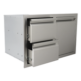 RCS Valiant double drawer with LP bottle storage drawer for outdoor kitchens VDCL1