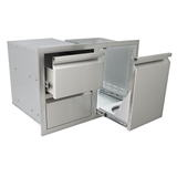 RCS Valiant 304 stainless double drawer and propane drawer combo, additional view VDCL1