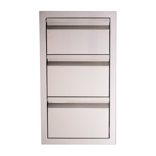 RCS Valiant double drawer with paper towel holder, fully enclosed, 304 stainless steel VTHC1