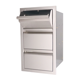 RCS Valiant 304 stainless double drawer and towel holder for outdoor kitchens VTHC1