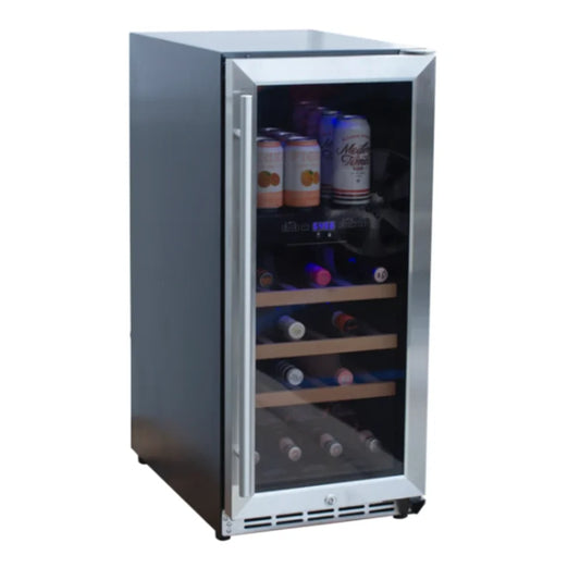 RCS Wine Cooler Refrigerator W/ 15" Glass Window - 3.2 Cu. Ft. - UL Rated
