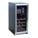 RCS Wine Cooler Refrigerator W/ 15" Glass Window - 3.2 Cu. Ft. - UL Rated