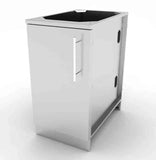Sunstone 18" Left or Right Swing Door Cabinet with Shelf, designed for easy installation with pin-locks for outdoor kitchens.