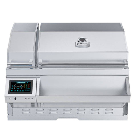 Sunstone 40" Built-In Electric Pellet Grill with Cold Smoker - 918 Sq In, 304 Stainless Steel