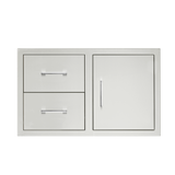 36" 2-Drawer and Access Door Combo with Hidden Hinge