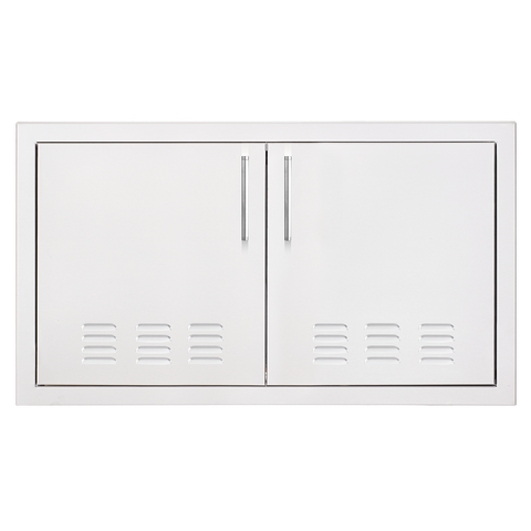 TrueFlame 33" Vented Double Access Door TF-DD-33V-A - Hidden Hinge, 304 Stainless Steel