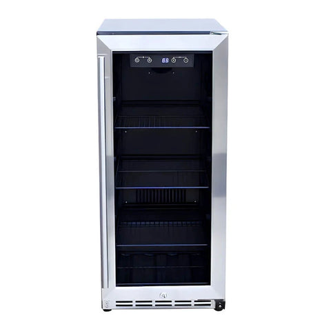 TrueFlame 15" Outdoor Refrigerator - Glass Door, 3.2 Cu Ft