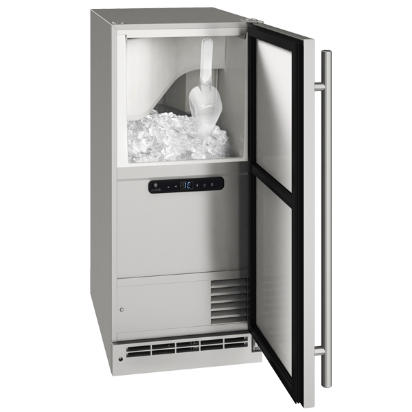 U-Line UOCL115 15-inch outdoor clear ice machine, stainless steel