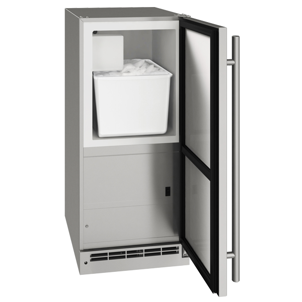 U-Line UOCR115 15-inch outdoor crescent ice machine, stainless steel