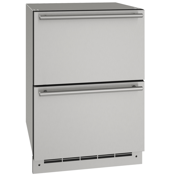 U-Line UODR124 24-inch outdoor refrigerator drawers, stainless steel