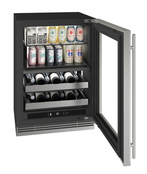 U-Line 24" Home Collection Dual-Zone Beverage Center URBD324 - Outdoor Rated