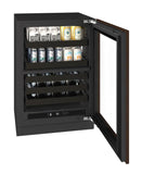 U-Line URBD424 24-inch Seamless Collection dual-zone beverage center, panel ready glass door