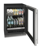 U-Line URBV324 24-inch Home Collection beverage center, stainless glass door
