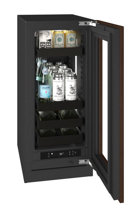 U-Line URBV415 15-inch Seamless Collection beverage center, panel ready glass door