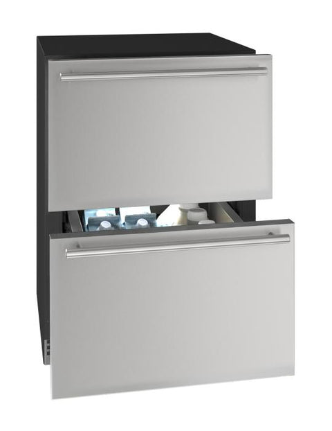 U-Line 24" Home Collection Refrigerator Drawers URDR324 - Outdoor Rated