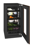 U-Line URRE418 18-inch Seamless Collection refrigerator, panel ready glass door