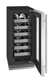 U-Line URWC315 15-inch Home Collection wine refrigerator, stainless glass door