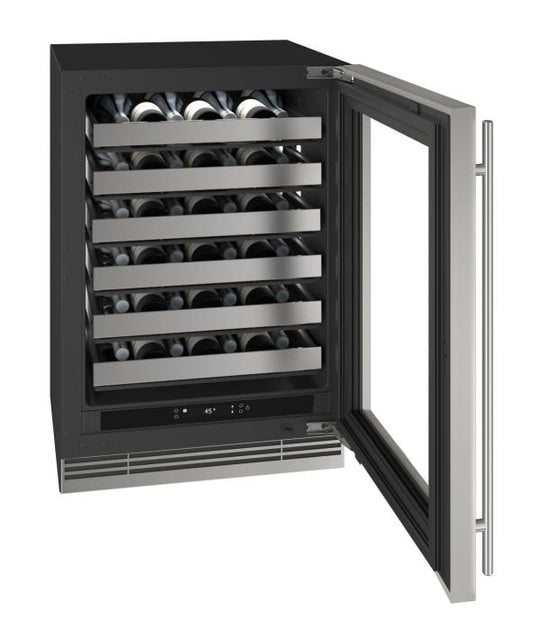 U-Line URWC324 24-inch Home Collection wine refrigerator, stainless glass door