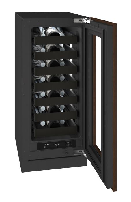 U-Line URWC415 15-inch Seamless Collection wine refrigerator, panel ready glass door