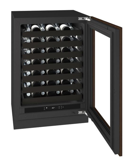 U-Line URWC424 24-inch Seamless Collection wine refrigerator, panel ready glass door