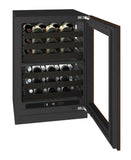 U-Line URWD424 24-inch Seamless Collection dual-zone wine refrigerator, panel ready glass door