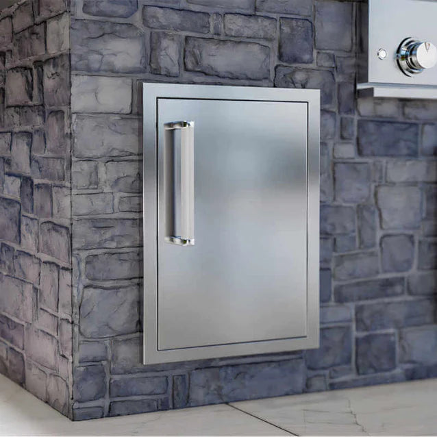 Bonfire Vertical Single Door 14" x 20" mounted elegantly, ideal for organizing outdoor kitchen essentials.