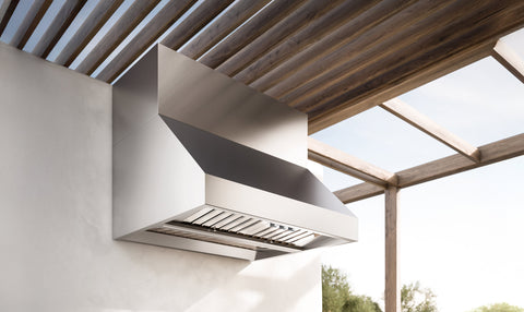 Falmec Zeus 48" Wall Mount Outdoor Hood with 1200 CFM, NRS Noise Reduction, Stainless Steel