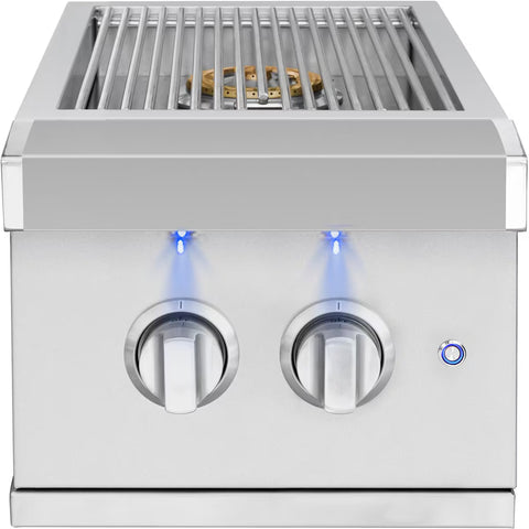 American Made Grills Atlas Double Side Burner ATSSB2 - 2 Burners, Built-In Stainless Steel