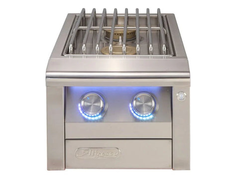 Alfresco Intelligent Professional 14" Cart-Mount Double Side Burner AIPGSB-2C - 40,000 BTU, 2 Burners, 304 Stainless Steel with LumaTouch Lighting