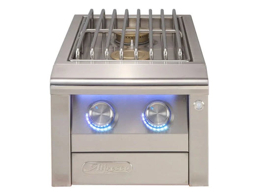 Alfresco Intelligent Professional 14" Cart-Mount Double Side Burner AIPGSB-2C - 40,000 BTU, 2 Burners, 304 Stainless Steel with LumaTouch Lighting