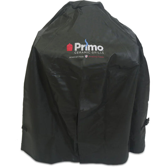 Primo grill cover for Round, Oval Junior and Oval Large All-In-One grills with cradle and side tables