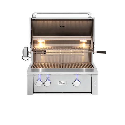 American Made Grills Alturi 30-inch built-in gas grill — with the hood open
