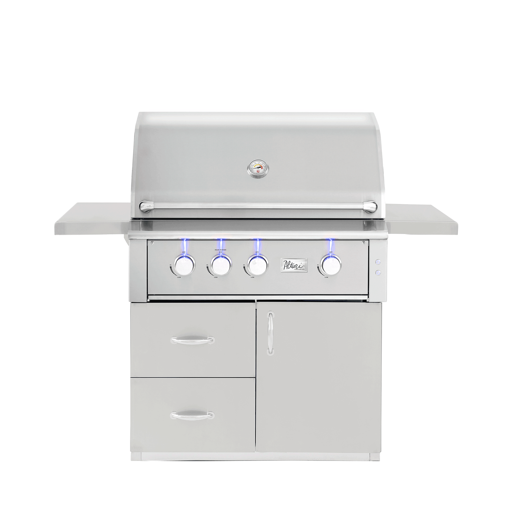 American Made Grills Alturi 36-inch grill cart — shown with an Alturi 36 grill head fitted