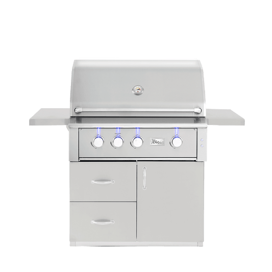 American Made Grills Alturi 36-inch grill cart — shown with an Alturi 36 grill head fitted