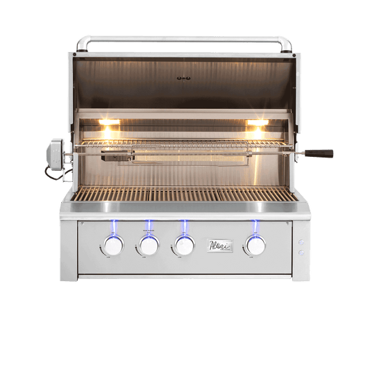 American Made Grills Alturi 36-inch built-in gas grill — with the hood open