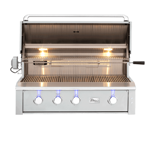 American Made Grills Alturi 42-inch built-in gas grill — with the hood open