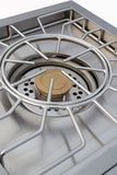 American Made Grills Alturi power burner — dual-ring stainless burner detail