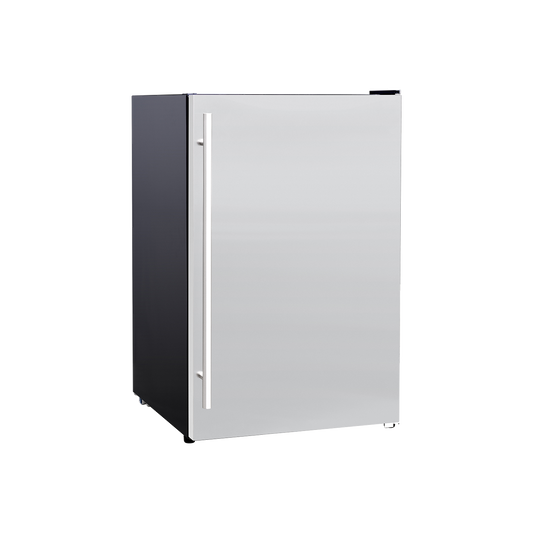 American Made Grills 22-inch stainless steel built-in outdoor refrigerator with solid door