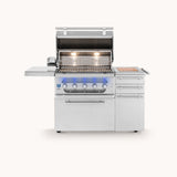 American Made Grills hybrid 42-inch grill cart — hybrid cart shown with a grill head fitted, hood open