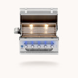American Made Grills Muscle 36-inch hybrid built-in grill — with the hood open